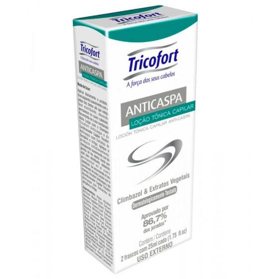 Imagem de Tricofort Anticaspa Loção Tônica Capilar C/2 Ampolas 20ml Original!