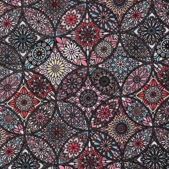 Imagem de Tricoline 100% Algodão M. 50x150cm - ESTAMPADO - MANDALA - BANDANA