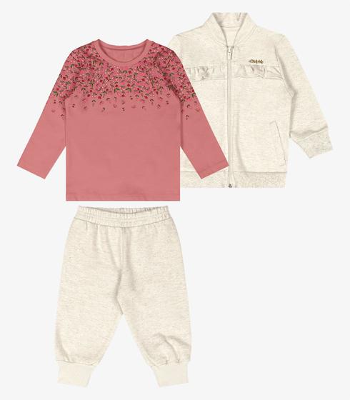 Imagem de Trijunto Jaqueta Com Blusa e Calça Trick Nick Rosa