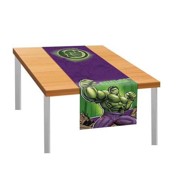 Imagem de Trilho Caminho Toalha Mesa Tecido Festa Hulk 40x200cm