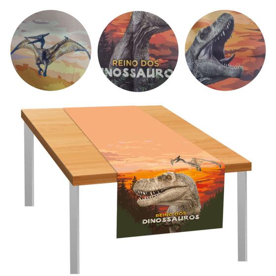 Imagem de Trilho de Mesa para Festa Reino dos Dinossauros - 2m x 40cm