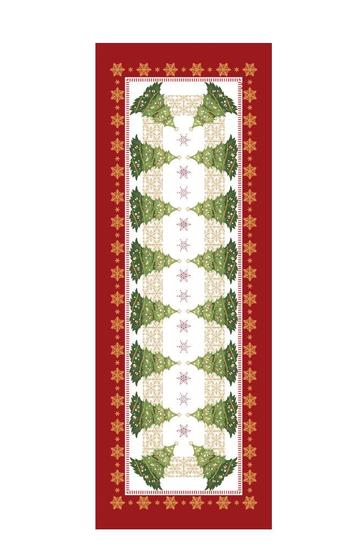 Imagem de Trilho de Mesa Retangular Estampado Natal 35cm x 1,00m