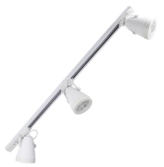 Imagem de Trilho Eletrificado 1m+ 3 Spot Branco + 3 LED Par20 Branco Quente St335