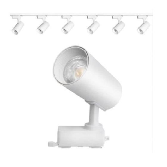 Imagem de Trilho Eletrificado Com 6 Spot Led 2 Metros Branco 7W 6500K