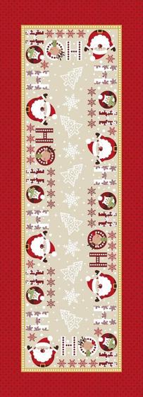 Imagem de Trilho Retangular Papai Noel Estampado Natal 35 Cm X 1,00