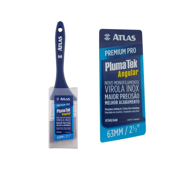 Imagem de Trincha Angular 63mm/2 1/2" Premium Pluma Tek Atlas