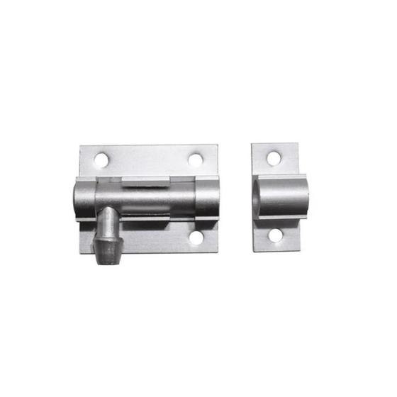 Imagem de Trinco fecho ferrolho 1 1/2 pol 40mm porta portao alum fosco