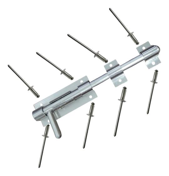 Imagem de Trinco Ferrolho 20cm Com Furo Para Cadeado