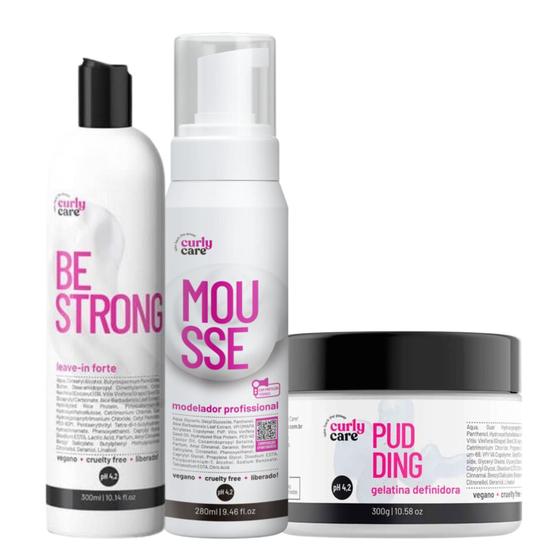 Imagem de Trio Be Strong, Pudding e Mousse Modelador - Curly Care