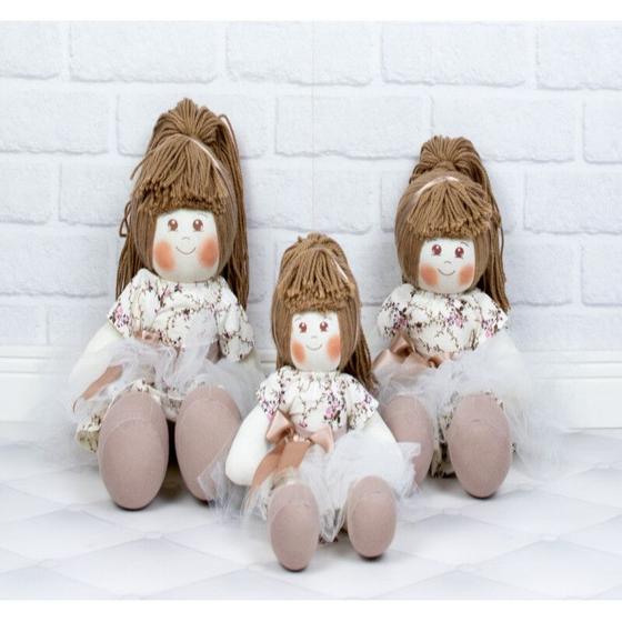 Imagem de Trio boneca bailarina julia para presente e decoraçao