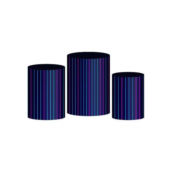 Imagem de Trio Capa Cilindro Ripados 3D Em Tecido Com Elástico