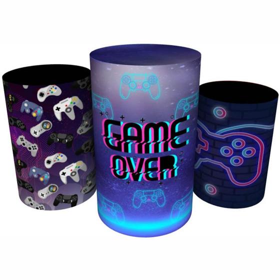Imagem de Trio Capas De Cilindro C/ Elástico Vídeo Game