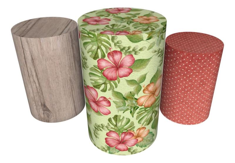 Imagem de Trio Capas De Cilindro Veste Fácil C/ Elástico Natal