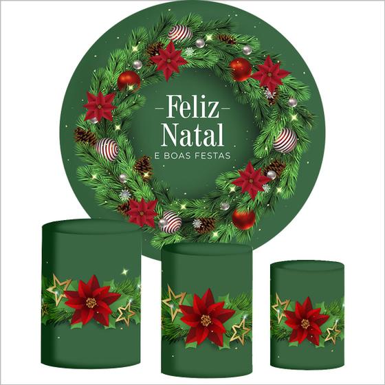 Trio Cilindro + Painel redondo veste fácil festa Natal - Inove Adesivos -  Kit Decoração de Festa - Magazine Luiza