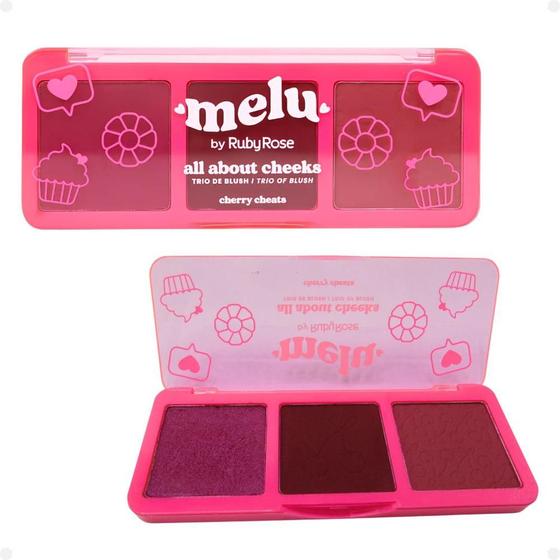 Imagem de Trio de Blush Melu By Ruby Rose All About Cheeks Cherry Cheats Rr-1000-1