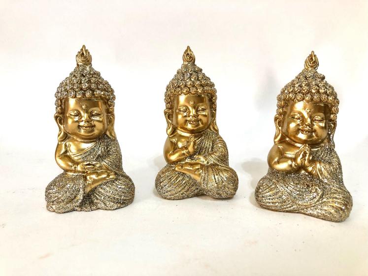 Imagem de Trio De Buda Baby Resina / 6,5Cm