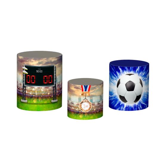 Imagem de Trio De Capa Cilindro 3D - Futebol Realista 017