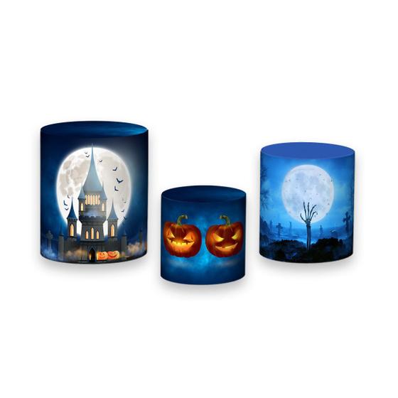 Imagem de Trio De Capa Cilindro 3D - Halloween Cemitério Fantasmas 013