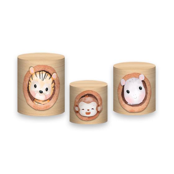 Imagem de Trio De Capa Cilindro - Arca de Noé Animais Cute 004