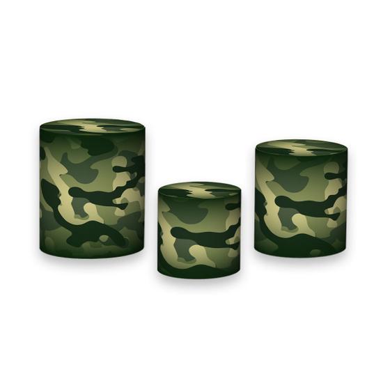 Imagem de Trio De Capa Cilindro - Exército Estampa Camuflado 019