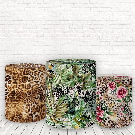 Imagem de Trio De Capas 3D Sublimado Animal Print Fcc-290