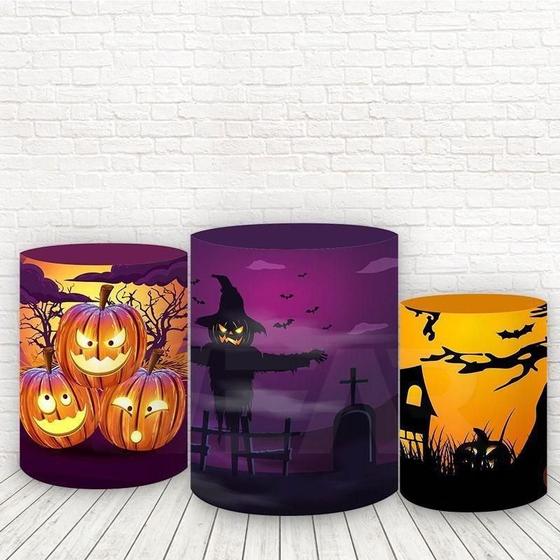 Imagem de Trio De Capas Cilindros 3D Sublimado Halloween Fcc-071