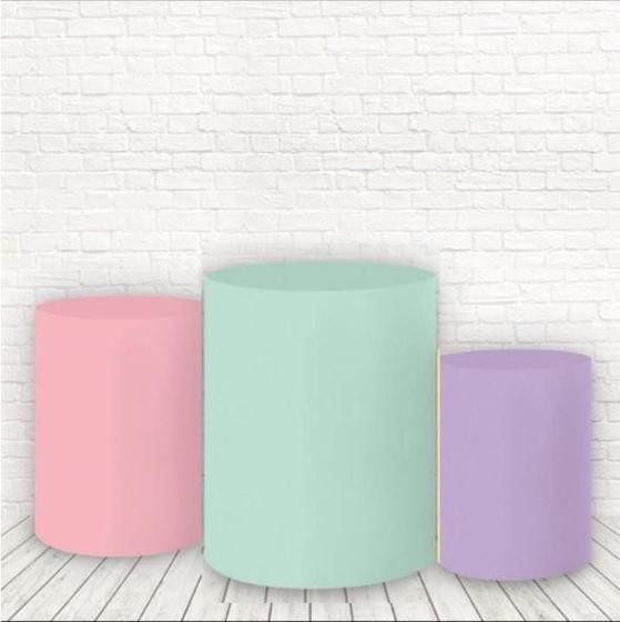Imagem de Trio De Capas Cilindros 3D Sublimado Liso Fcc-359