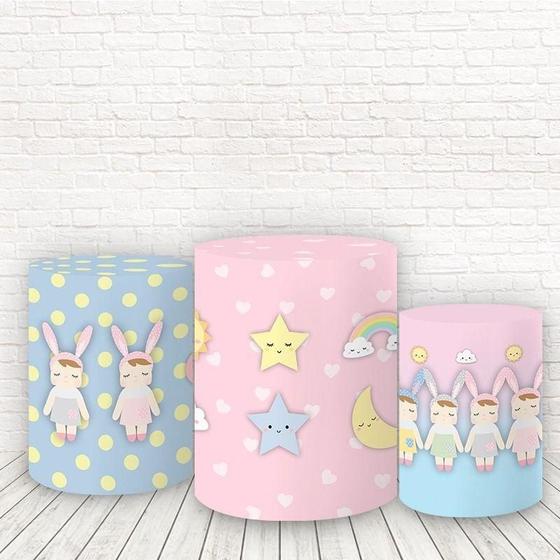 Imagem de Trio De Capas Cilindros 3D Sublimado Metoo Doll Fcc-022