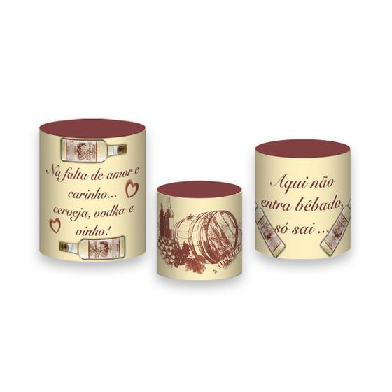 Imagem de Trio de Capas de Cilindro - Boteco Vinho Rústico 001