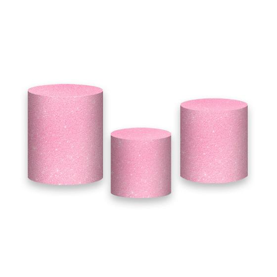 Imagem de Trio de Capas de Cilindro - Efeito Glitter Rosa Médio 102