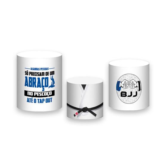 Imagem de Trio de Capas de Cilindro - Lutadores Jiu-Jitsu Azul 049
