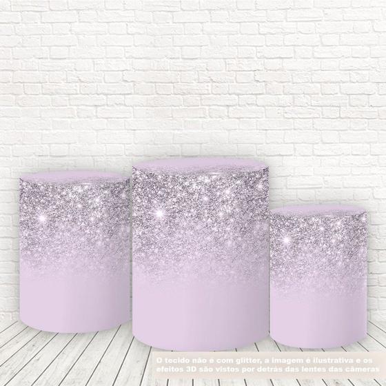 Imagem de Trio de Capas Tecido Sublimado 3D Glitter WCC-438