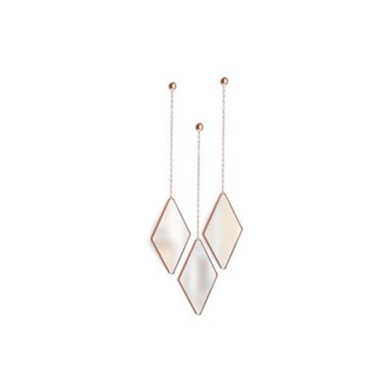 Imagem de Trio de Espelhos Umbra Dima Diamond - Cobre - Abra Cadabra Decoração