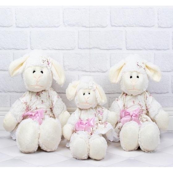 Imagem de Trio de ovelha fufy vestido com lese para nicho 