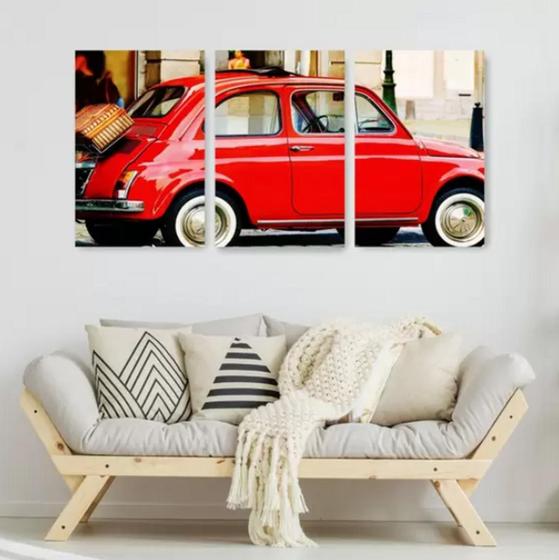 Imagem de Trio De Quadros Decorativos Carrinho Vermelho"