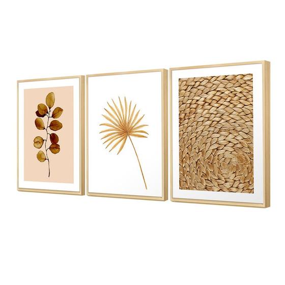 Imagem de Trio de Quadros Minimalista Boho Decorativo