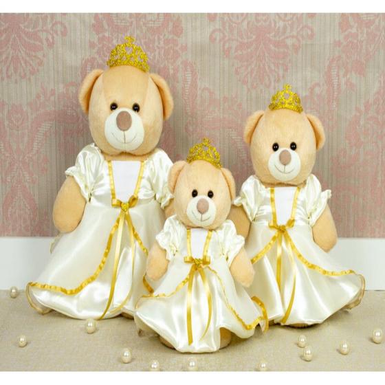 Imagem de Trio de ursas princesa decoração para nichos 