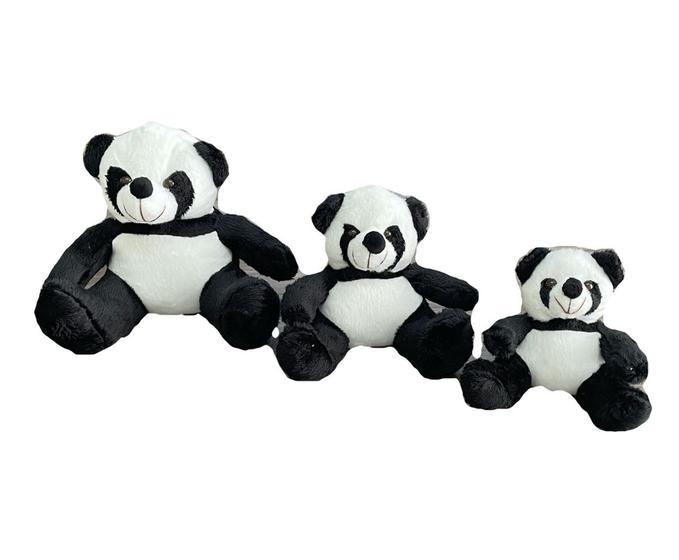 Imagem de Trio De Ursinhos Panda 15cm 20cm 25cm