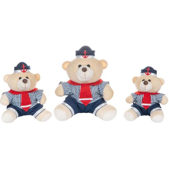 Imagem de Trio De Ursinhos Para Nicho Pelúcias Menino Aviador Marinheiro Príncipe Bebe Presente Brinquedo Diversos Decorativo