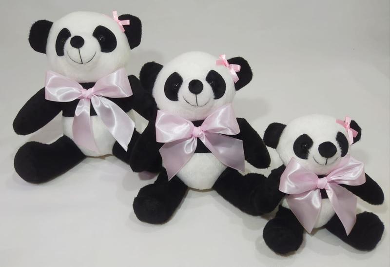 Imagem de Trio De Ursos Infantil Panda Pelúcia Fofinho Nichos