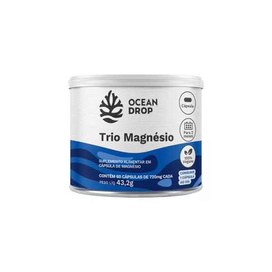 Imagem de Trio Magnésio Suplemento Alimentar Vegano 60 Cápsulas