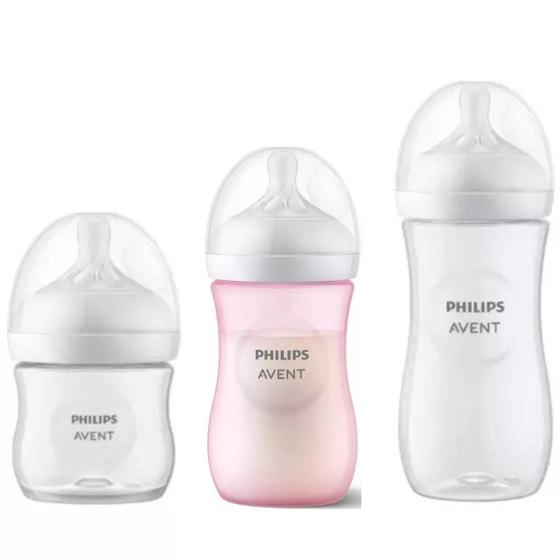 Imagem de Trio Mamadeira Petala 3 125, 260 Rosa, 330Ml Philips Avent