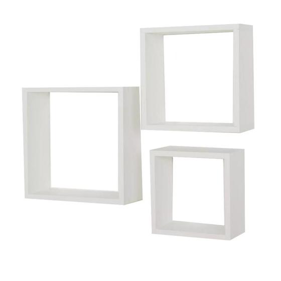 Imagem de Trio Nicho Branco Tx Mdf Decorativo 30/25/20 Quartos Salas