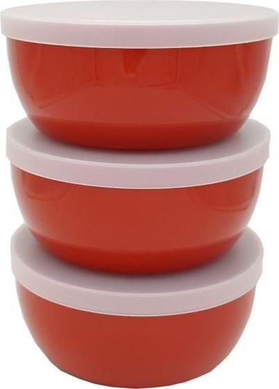 Imagem de Trio Potes Vermelho com Tampas