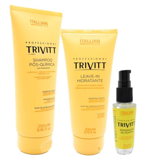 Imagem de Trio Trivitt Shampoo 250ml Leave-in + Reparador 30ml