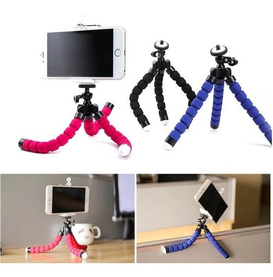Imagem de Tripé Celular Portátil Mini Suporte Flexível Universal 18cm