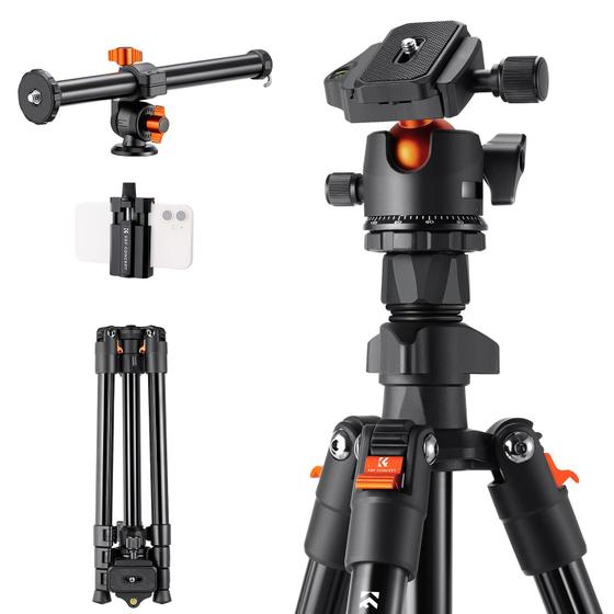 Imagem de Tripé de Câmera K&F Concept 195cm - 8kg de Carga com Cabeça Esférica