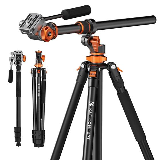 Imagem de Tripé de Câmera K&F Concept Overhead 230cm com Cabeça de Fluido T254A7
