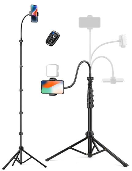 Imagem de Tripé de Telefone Victiv 86cm - Com Pescoço de Ganso Flexível e Controle Remoto