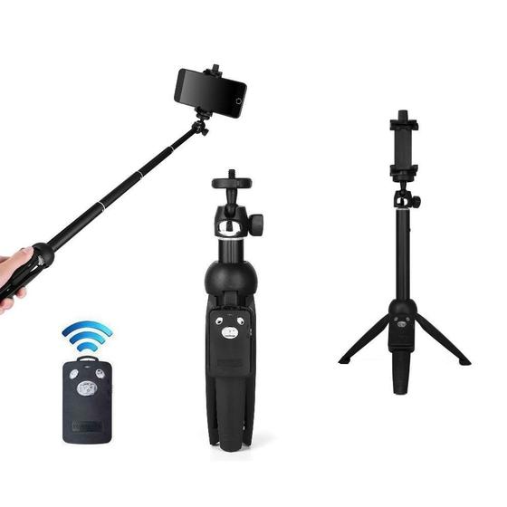 Imagem de Tripé e Bastão para Celular com Controle Disparador Bluetooth - Yunteng YT-9928